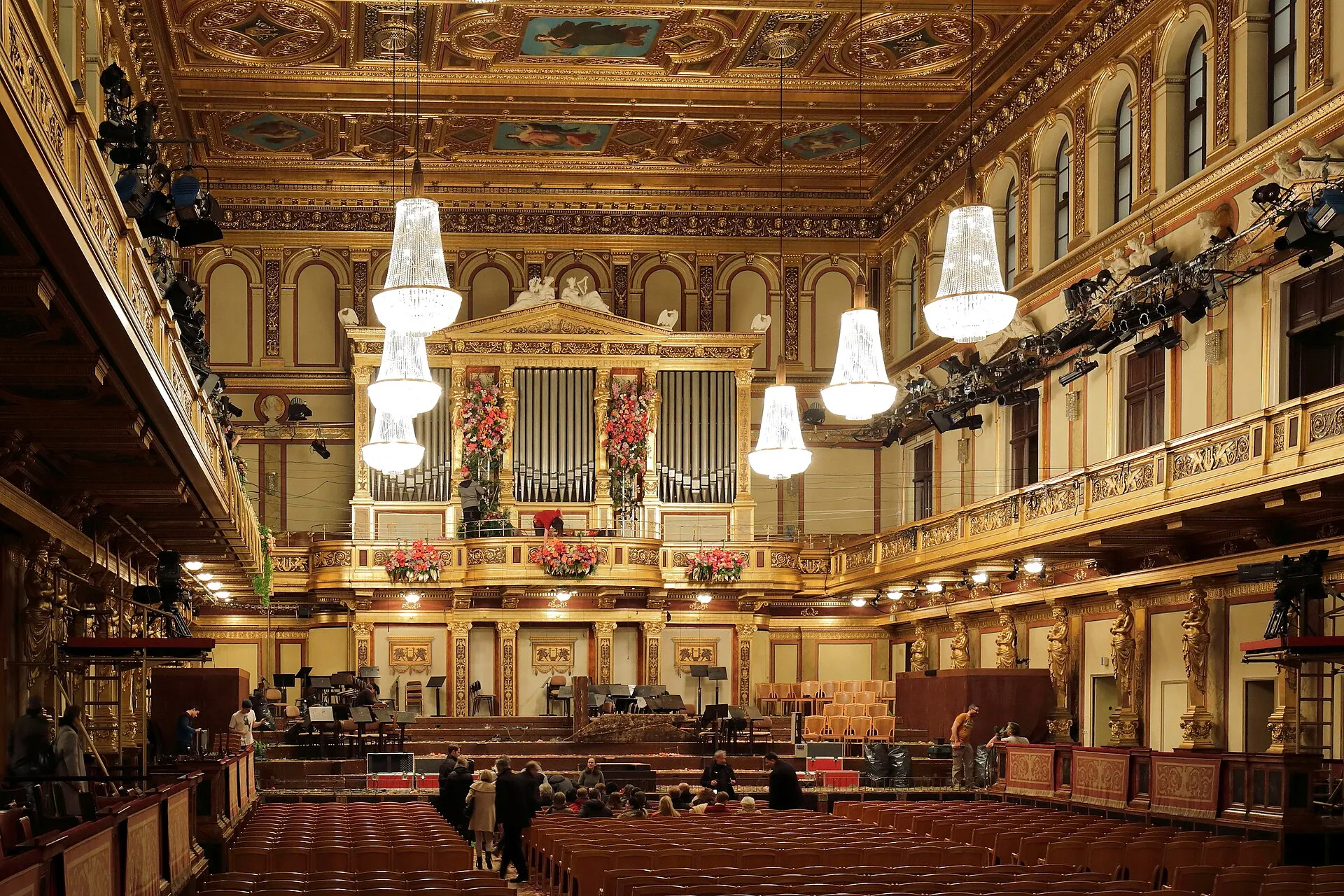 The Great Hall of the Musikverein seen from the balcony