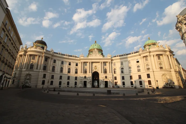 The Spanish Riding School building on Michaelerplatz in the Hofburg