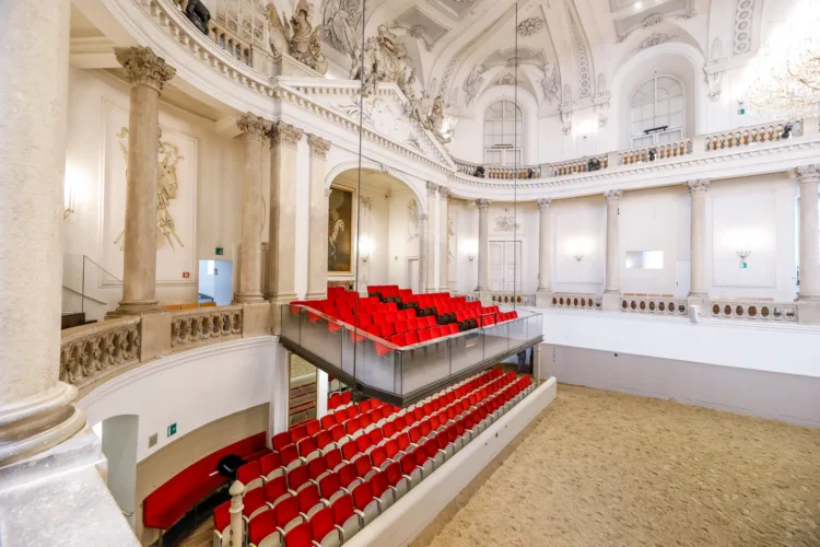 The royal box and the ground-floor boxes of the Winter Riding School